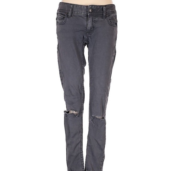 Free People Low Rise Distressed Skinny Jeans - Picture 1 of 5
